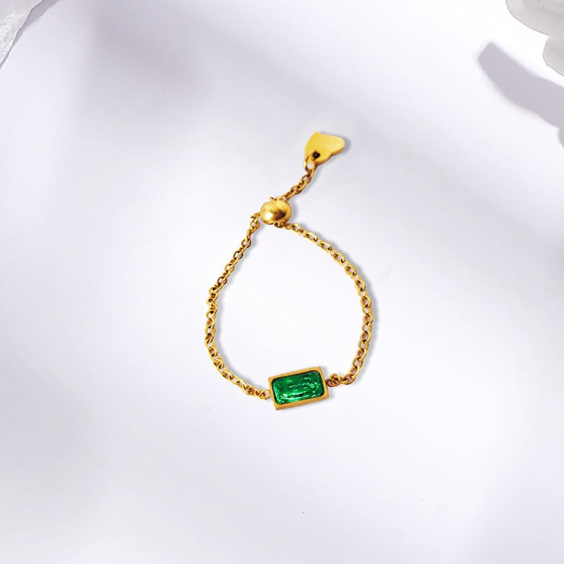 Anillo Gema Boho Ajustable