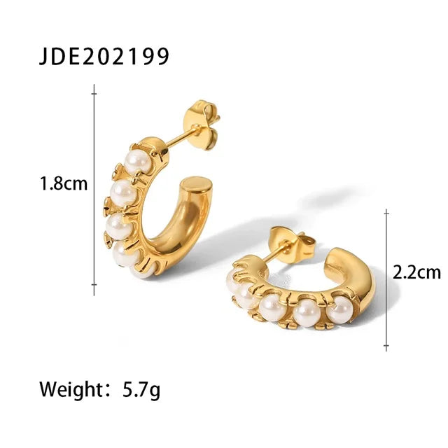 Pendientes Perla Aro