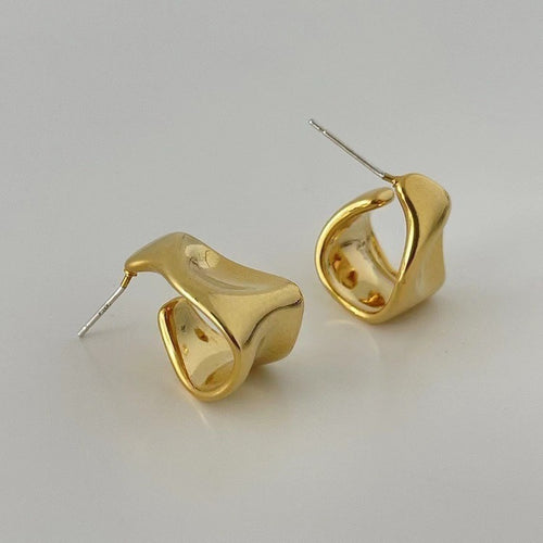 Aretes de Aro Geométricos Irregulares