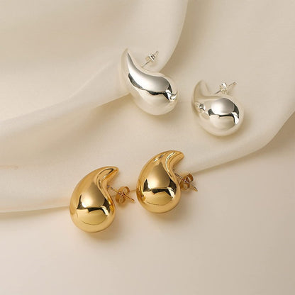 Aretes Colgantes Huecos de Acero Inoxidable