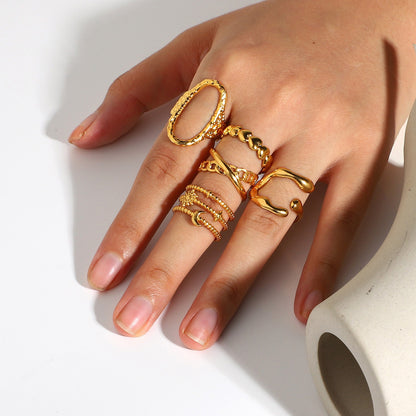 Anillo Abierto con Cruz de Cadena