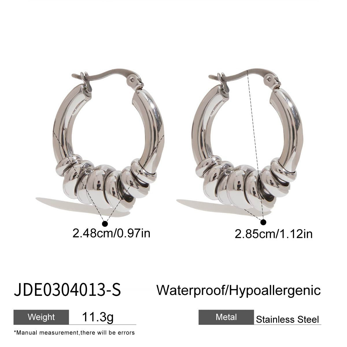 Aretes de Acero Inoxidable con Diseño de Bloques de Color para Mujer