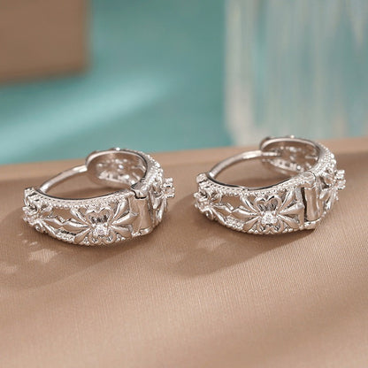 Aretes de Flor Metálica