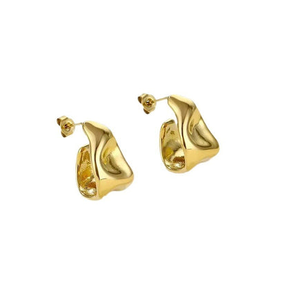 Aretes de Aro Geométricos Irregulares