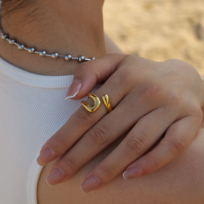 Anillo Retro Irregular Hueco