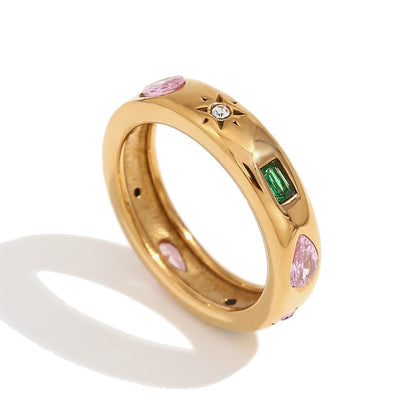 Anillo de Zirconia con Geometría de Gota de Agua