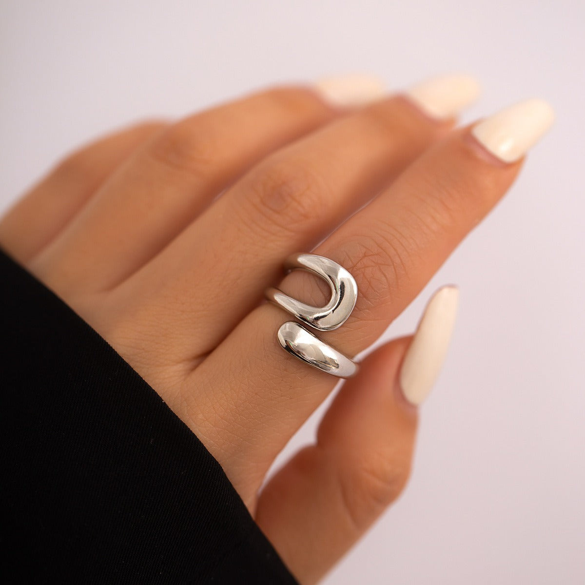 Anillo Retro Irregular Hueco