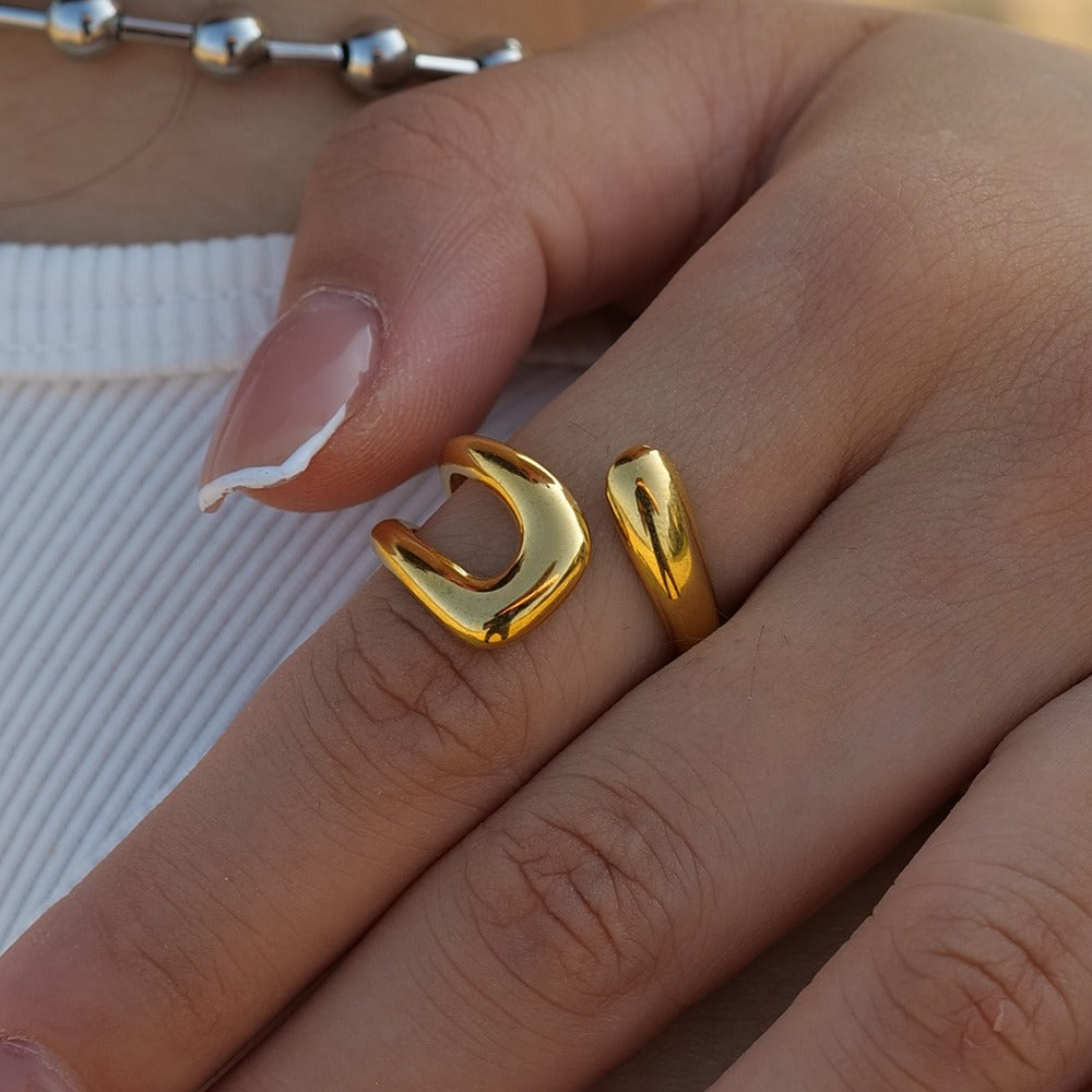 Anillo Retro Irregular Hueco