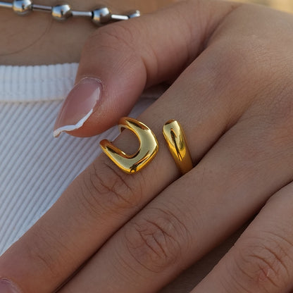Anillo Retro Irregular Hueco