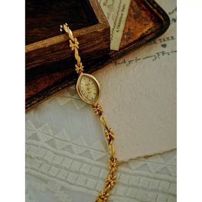 Reloj Dorado Vintage para Mujer con Esfera Pequeña