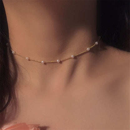 Collar gargantilla de perlas