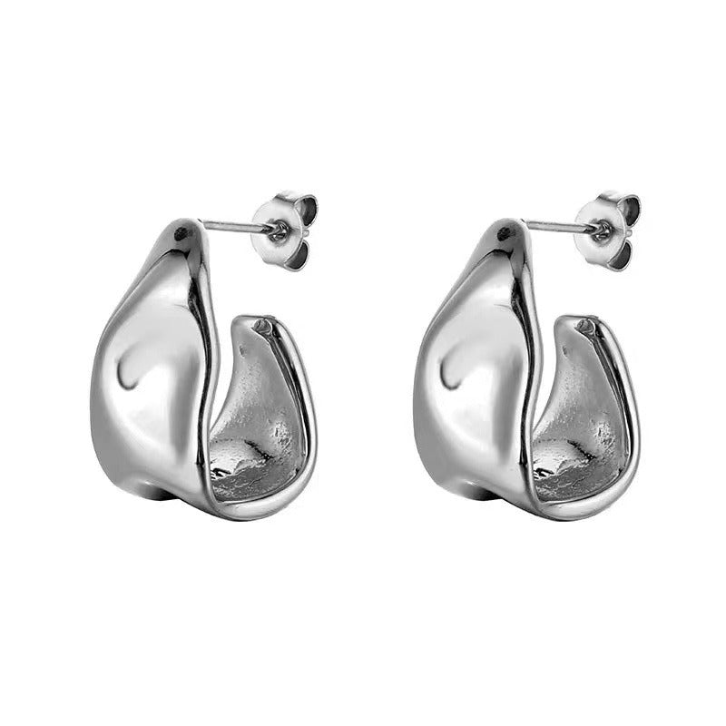 Aretes de Aro Geométricos Irregulares