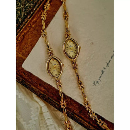 Reloj Dorado Vintage para Mujer con Esfera Pequeña