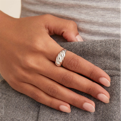 Anillos de Pareja Chapados en Oro de Acero Inoxidable