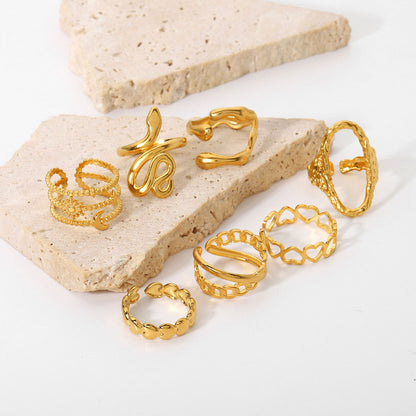 Anillo Abierto con Cruz de Cadena