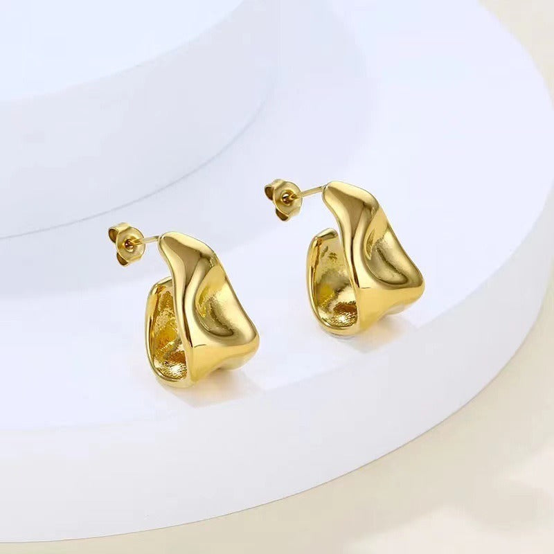 Aretes de Aro Geométricos Irregulares