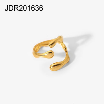 Anillo Abierto con Cruz de Cadena