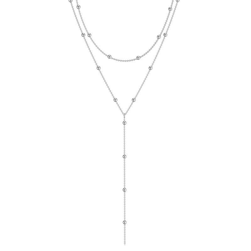 Collar Largo de Borlas Geométricas