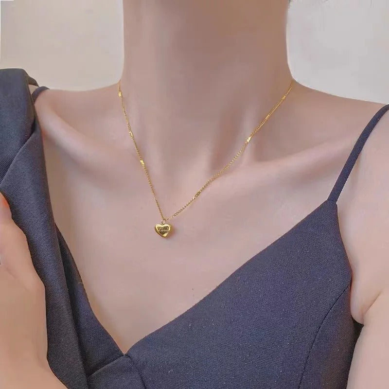 Collar con Colgante de Corazón Amoroso