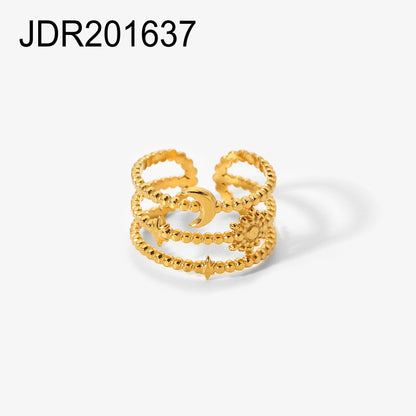 Anillo Abierto con Cruz de Cadena