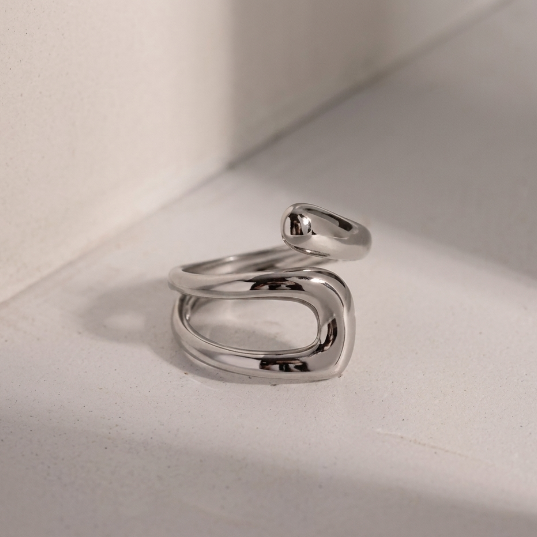 Anillo Retro Irregular Hueco