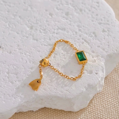 Anillo Gema Boho Ajustable