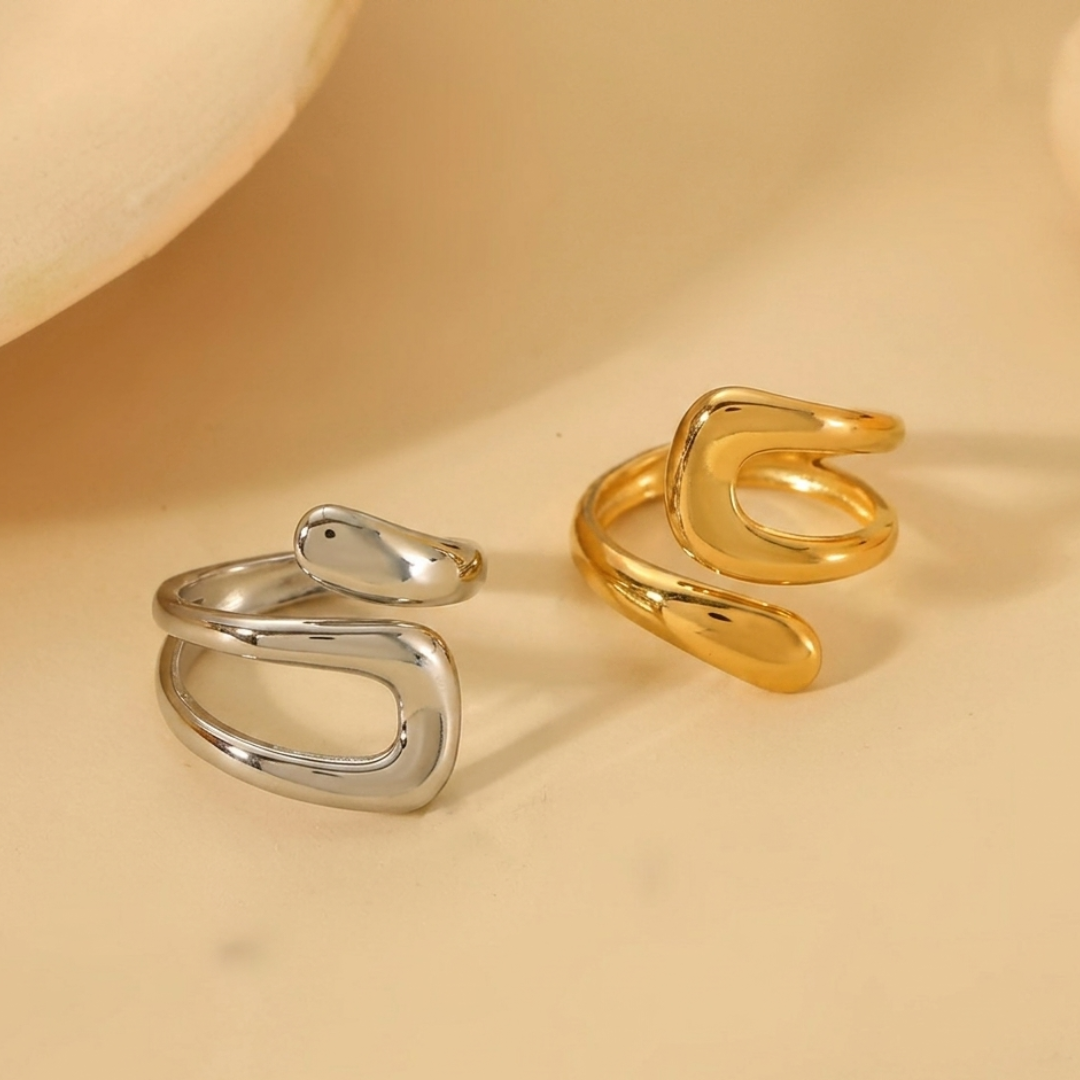 Anillo Retro Irregular Hueco