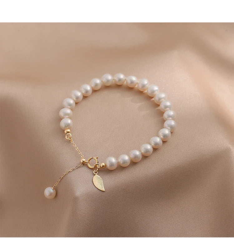 Pulseras de Perlas de Agua Dulce 100% Naturales
