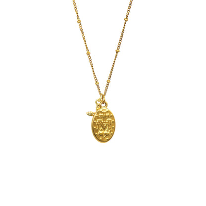 Collar Cruz Virgen María