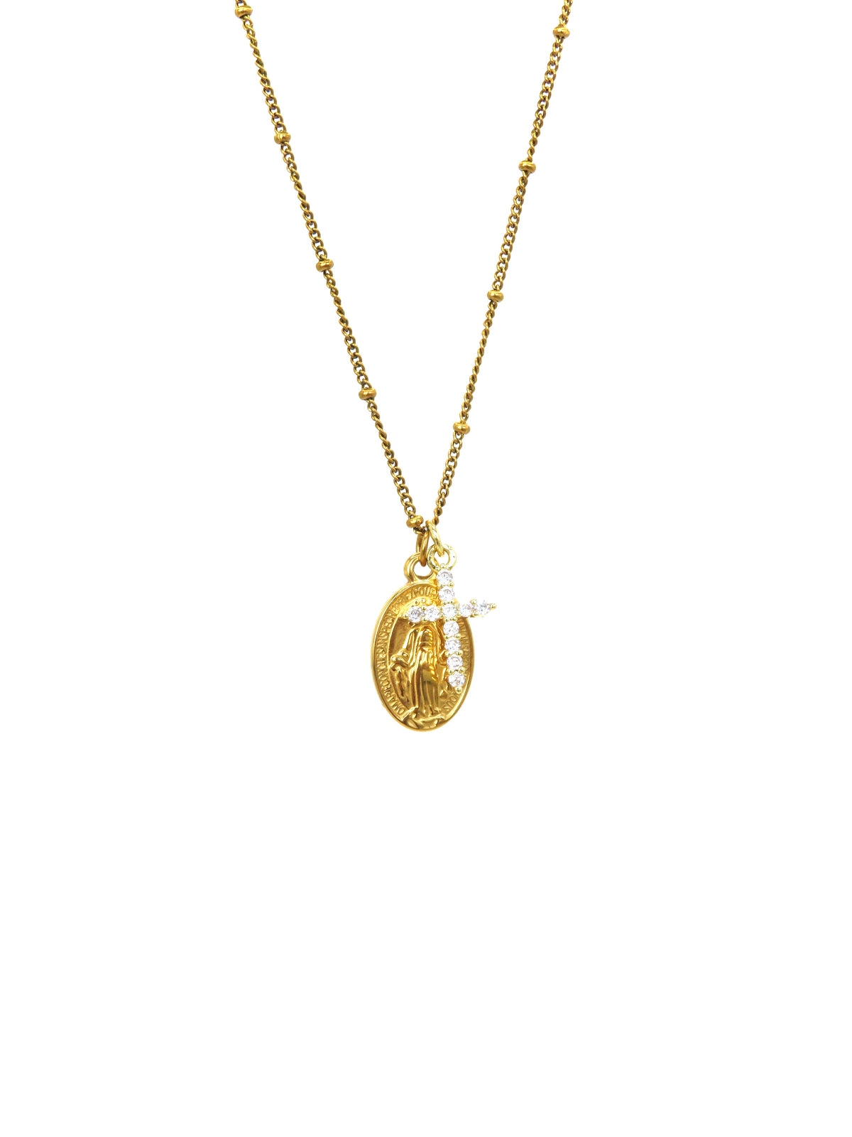 Collar Cruz Virgen María