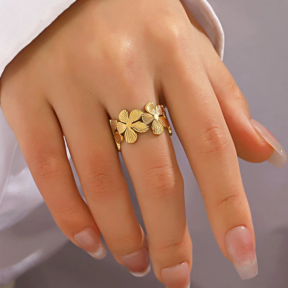 Anillo Flor Ajustable