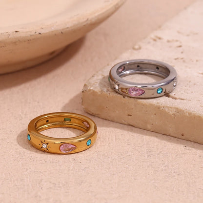 Anillo Rectangular Circonita
