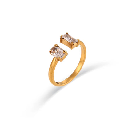 Anillo Gota Circonita Verde