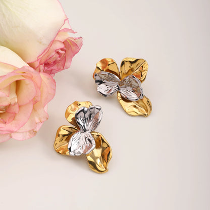 Pendientes Flor Bicolor