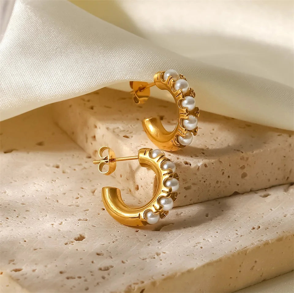 Pendientes Perla Aro