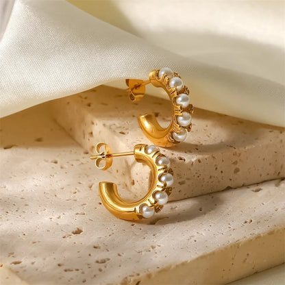Pendientes Perla Aro