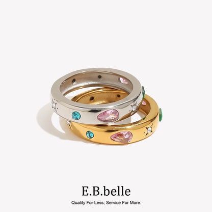 Anillo Rectangular Circonita