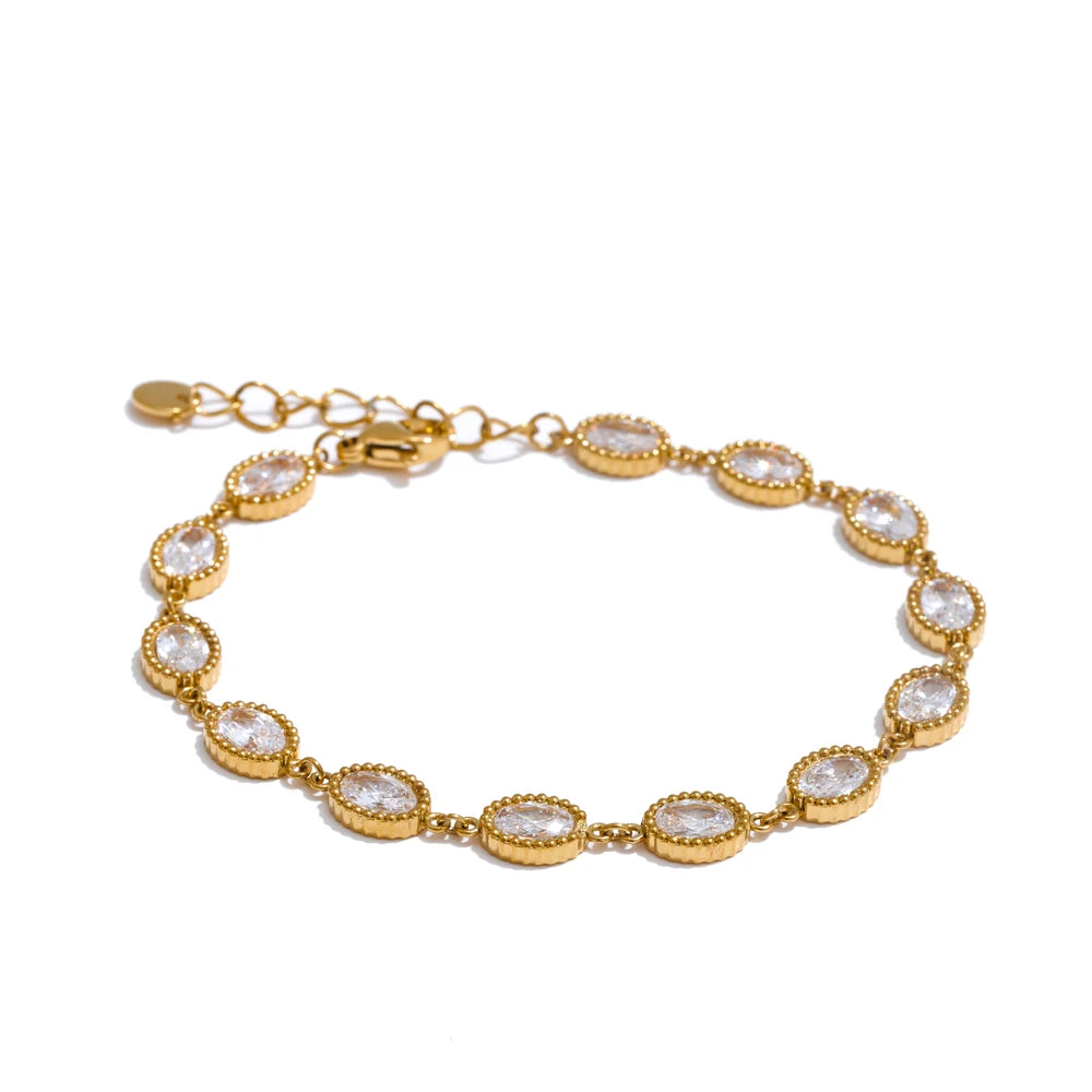 Pulsera Circonita Oval