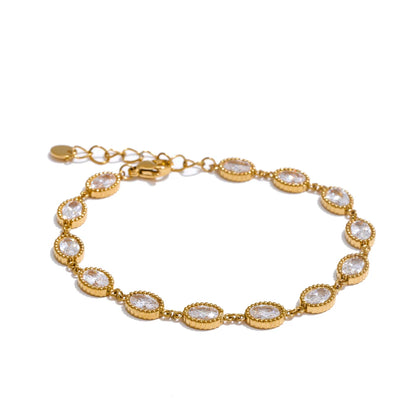 Pulsera Circonita Oval