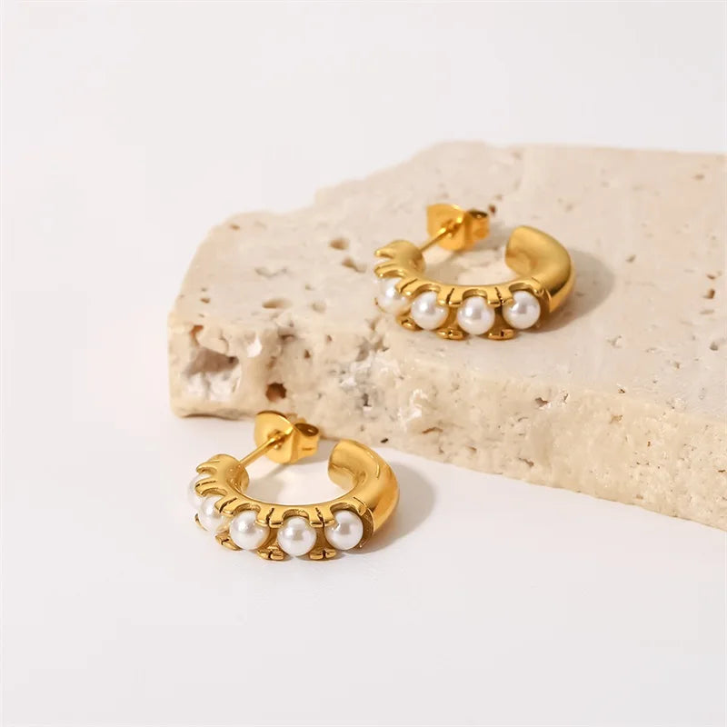 Pendientes Perla Aro