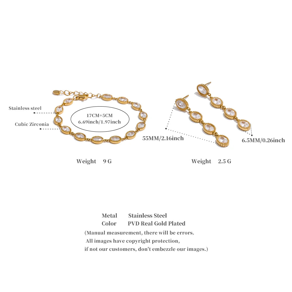 Pulsera Circonita Oval