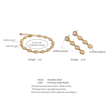Pulsera Circonita Oval