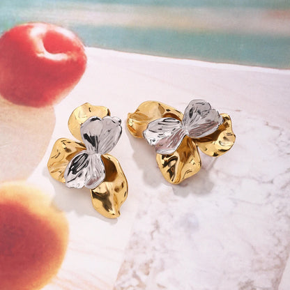 Pendientes Flor Bicolor