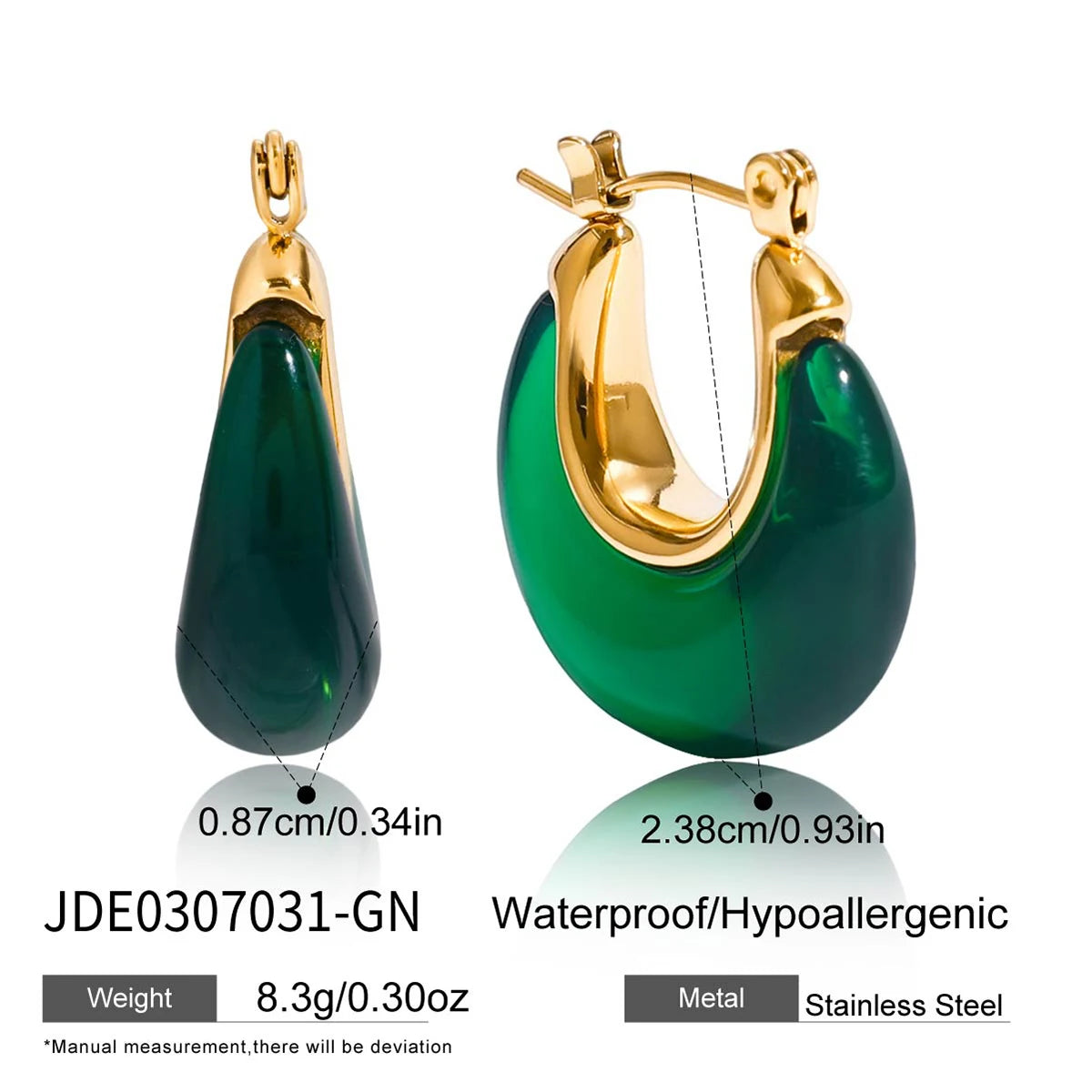 Pendientes Resina Carey