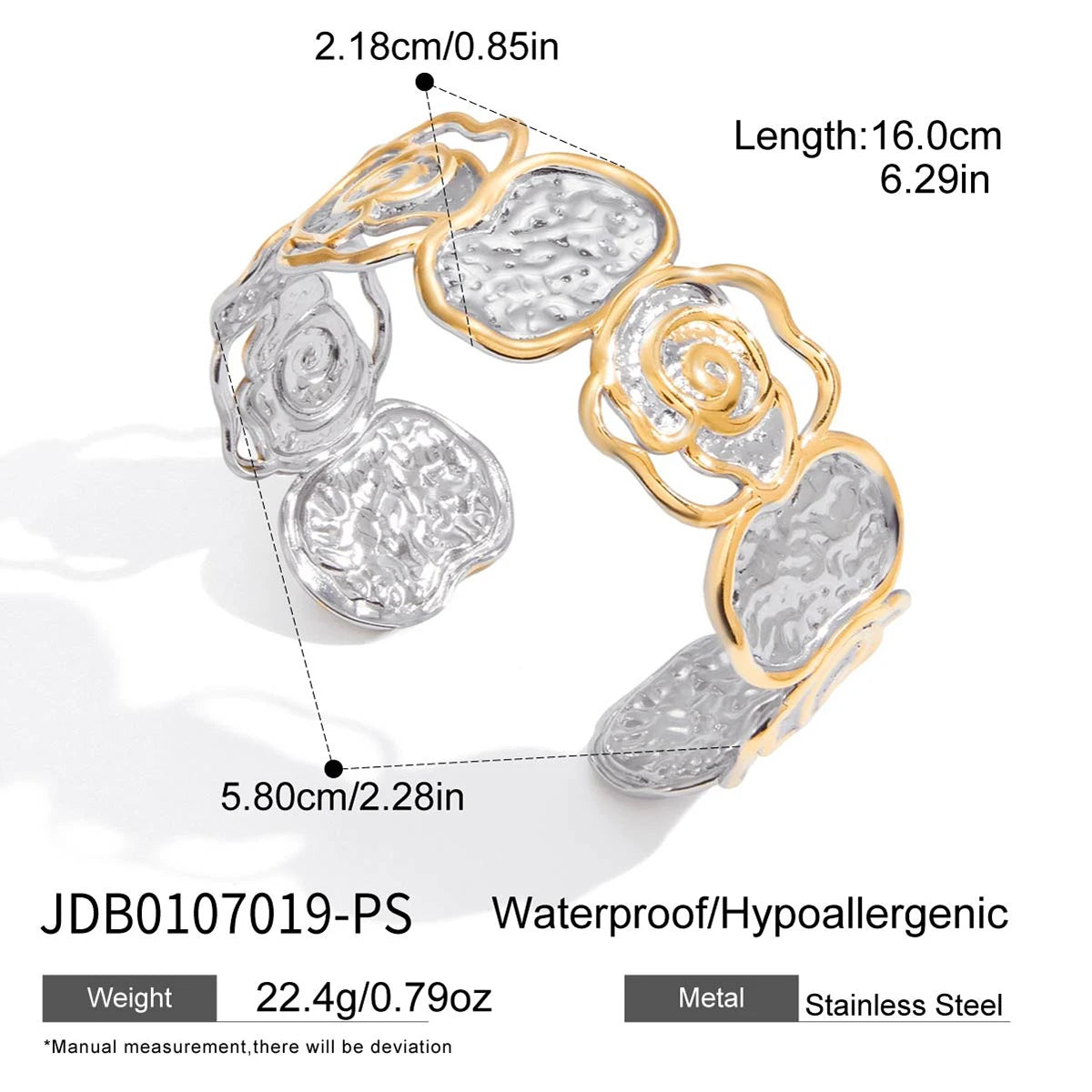 Pulsera Cuff Ancha