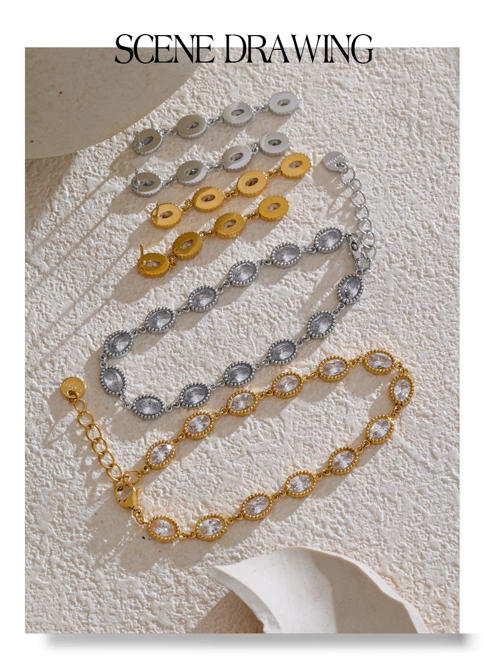 Pulsera Circonita Oval