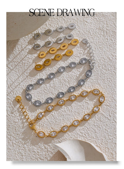 Pulsera Circonita Oval