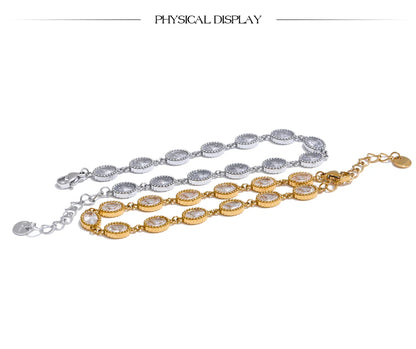Pulsera Circonita Oval