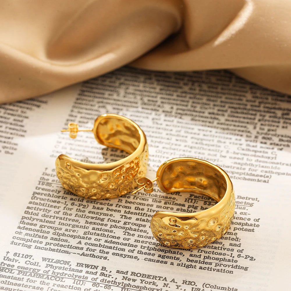 Pendientes Aro Martillado