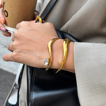 Pulsera Cuff Circonita